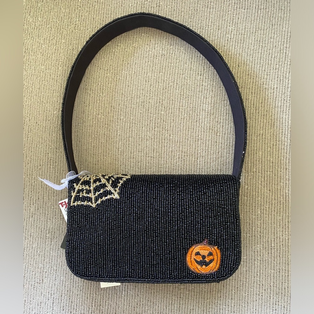 Viral Beaded Halloween Weenie Ghost Dogs Shoulder Bag - Black - Picture 9 of 11